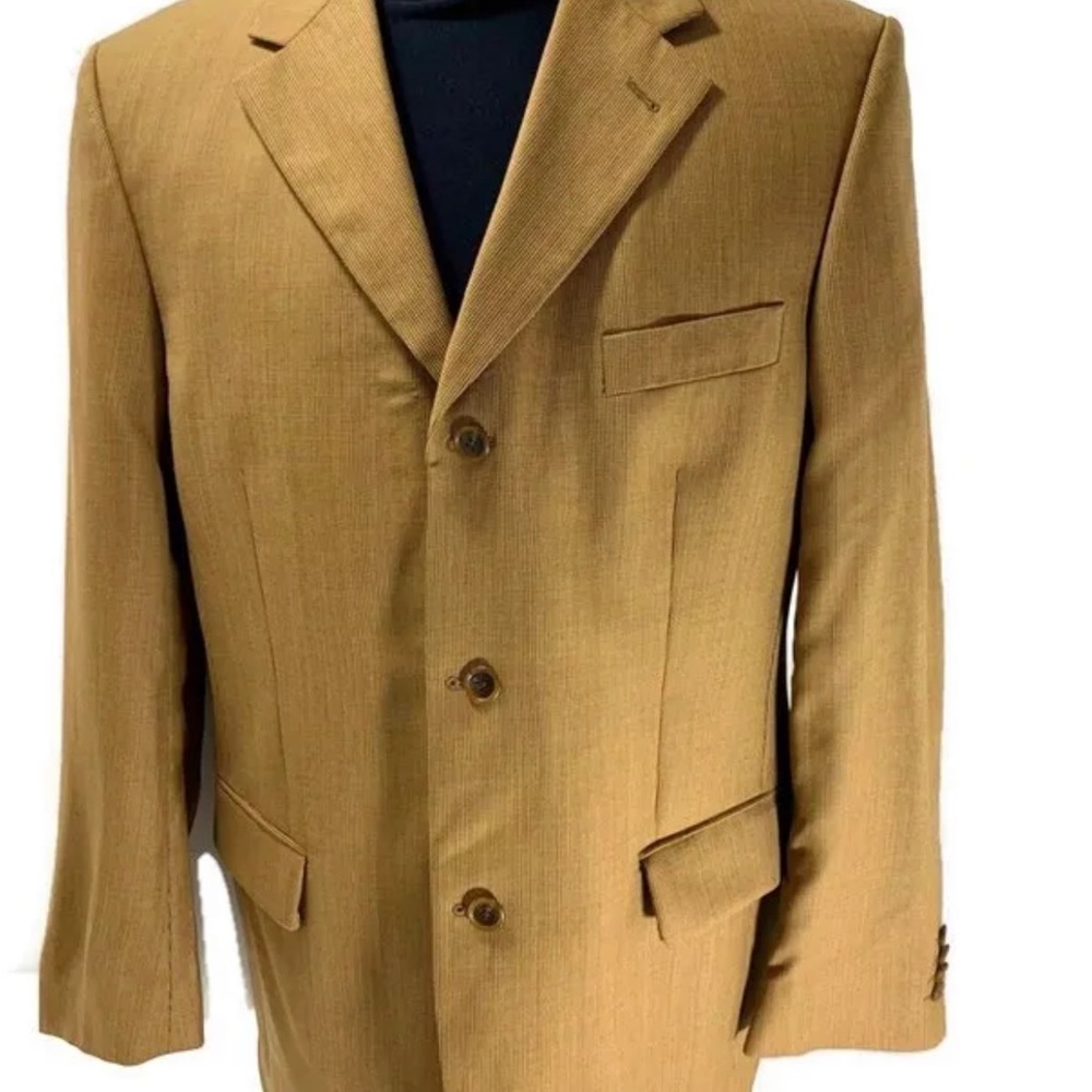 Roy Robson Men’s Suit Jacket New Wool Light Brown Single Breast Size 42" Chest - Picture 8 of 12
